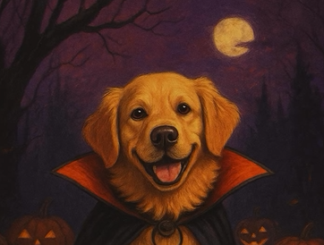 halloween celebration vampire dog
